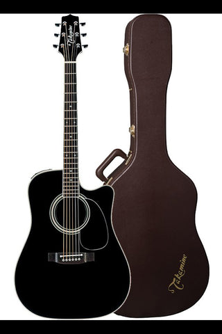 TAKAMINE EF341SC Dreadnought Acoustic-Electric w/ Cutaway & Hardshell Case 2015 Black